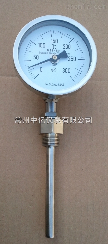 雙(shuang)金屬溫(wen)度計WSS徑(jìng)向型雙(shuāng)金屬溫(wēn)度計廠(chang)家